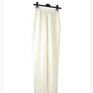 Elegant Cream Wide-Leg Pants
